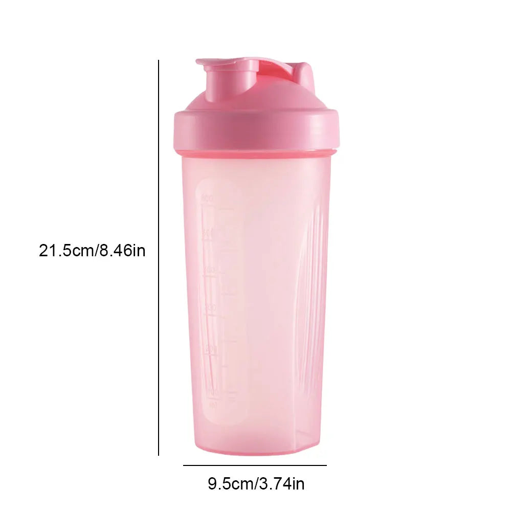 600ML Protein Shaker Bottle Gym Sport Water Bottle Shaker Cups Powdered Sport Protein Milk Shaker Mixer Cup Plastic Mixing Cup
