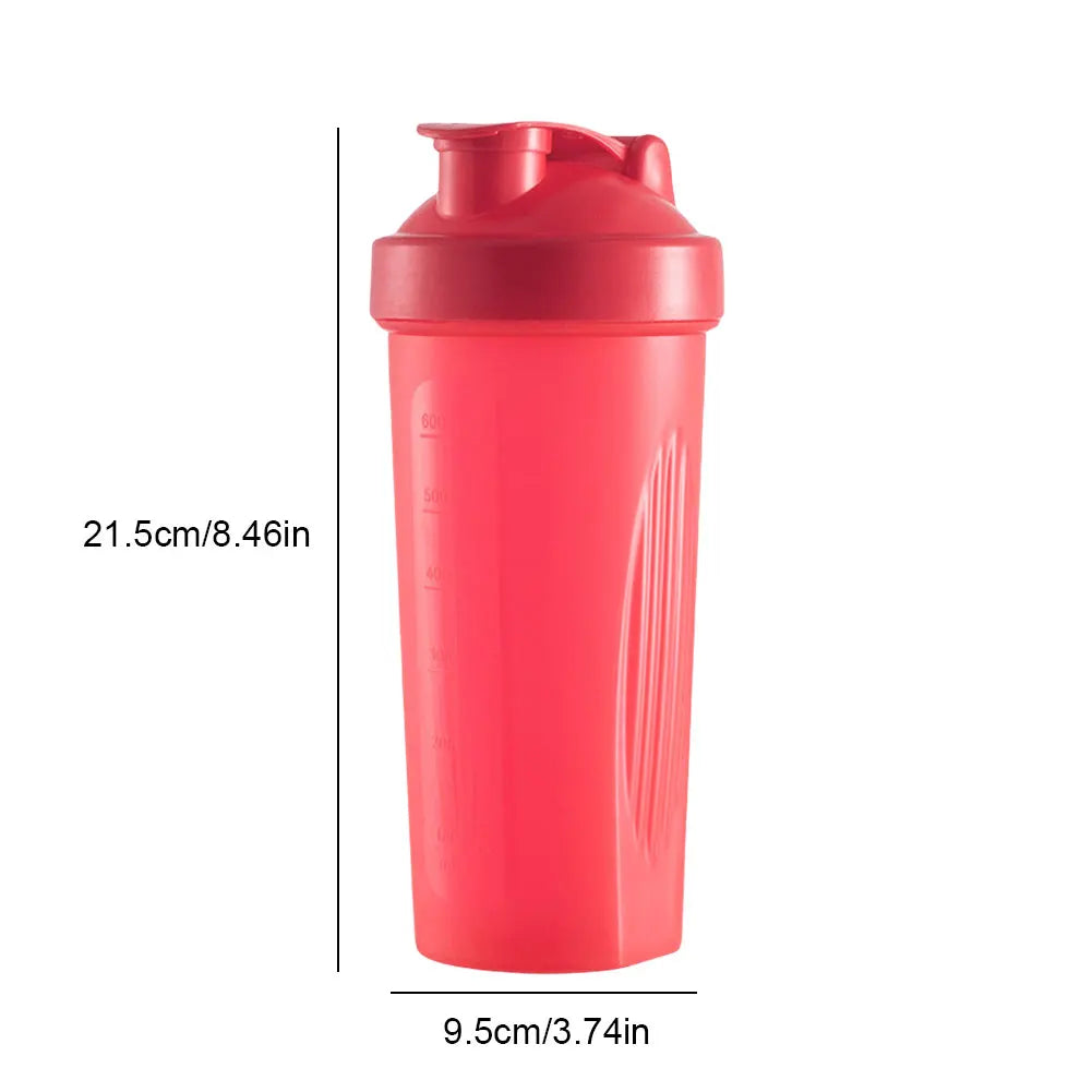 600ML Protein Shaker Bottle Gym Sport Water Bottle Shaker Cups Powdered Sport Protein Milk Shaker Mixer Cup Plastic Mixing Cup