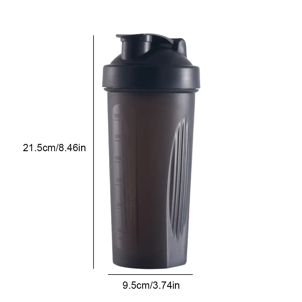 600ML Protein Shaker Bottle Gym Sport Water Bottle Shaker Cups Powdered Sport Protein Milk Shaker Mixer Cup Plastic Mixing Cup