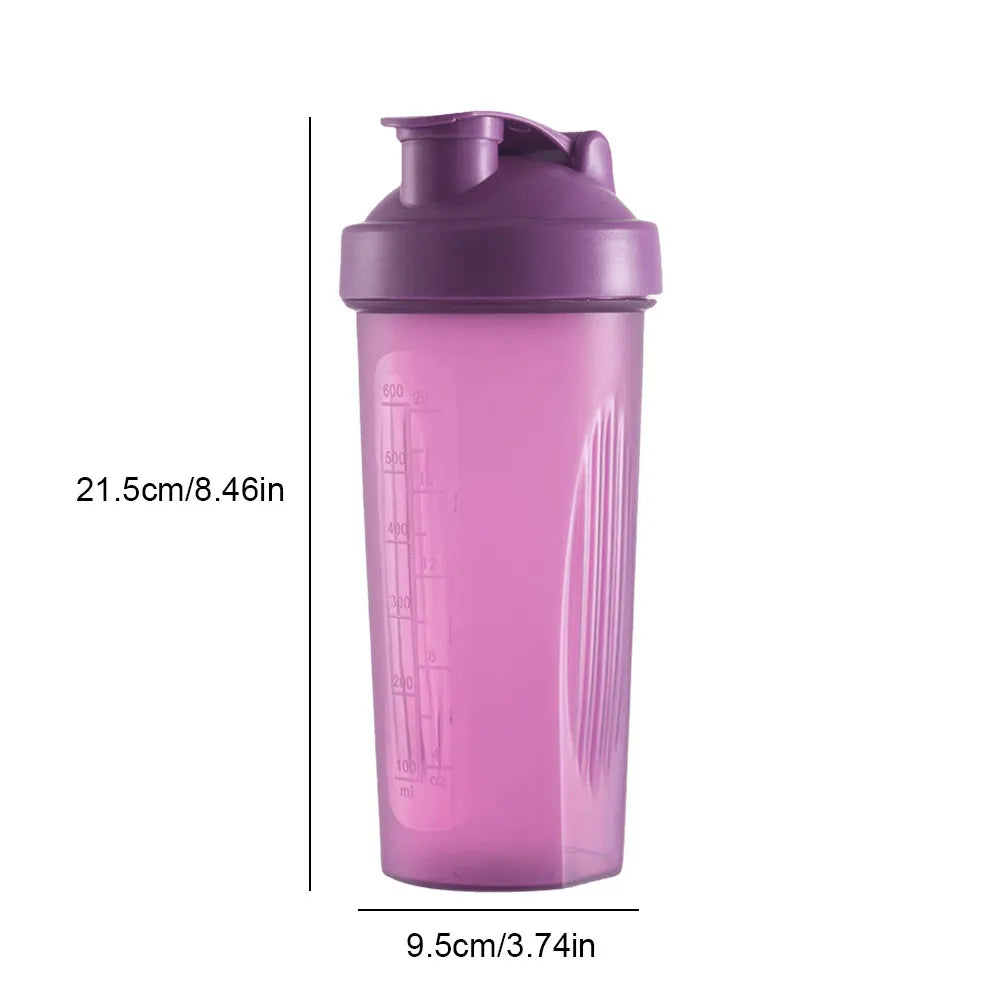 600ML Protein Shaker Bottle Gym Sport Water Bottle Shaker Cups Powdered Sport Protein Milk Shaker Mixer Cup Plastic Mixing Cup