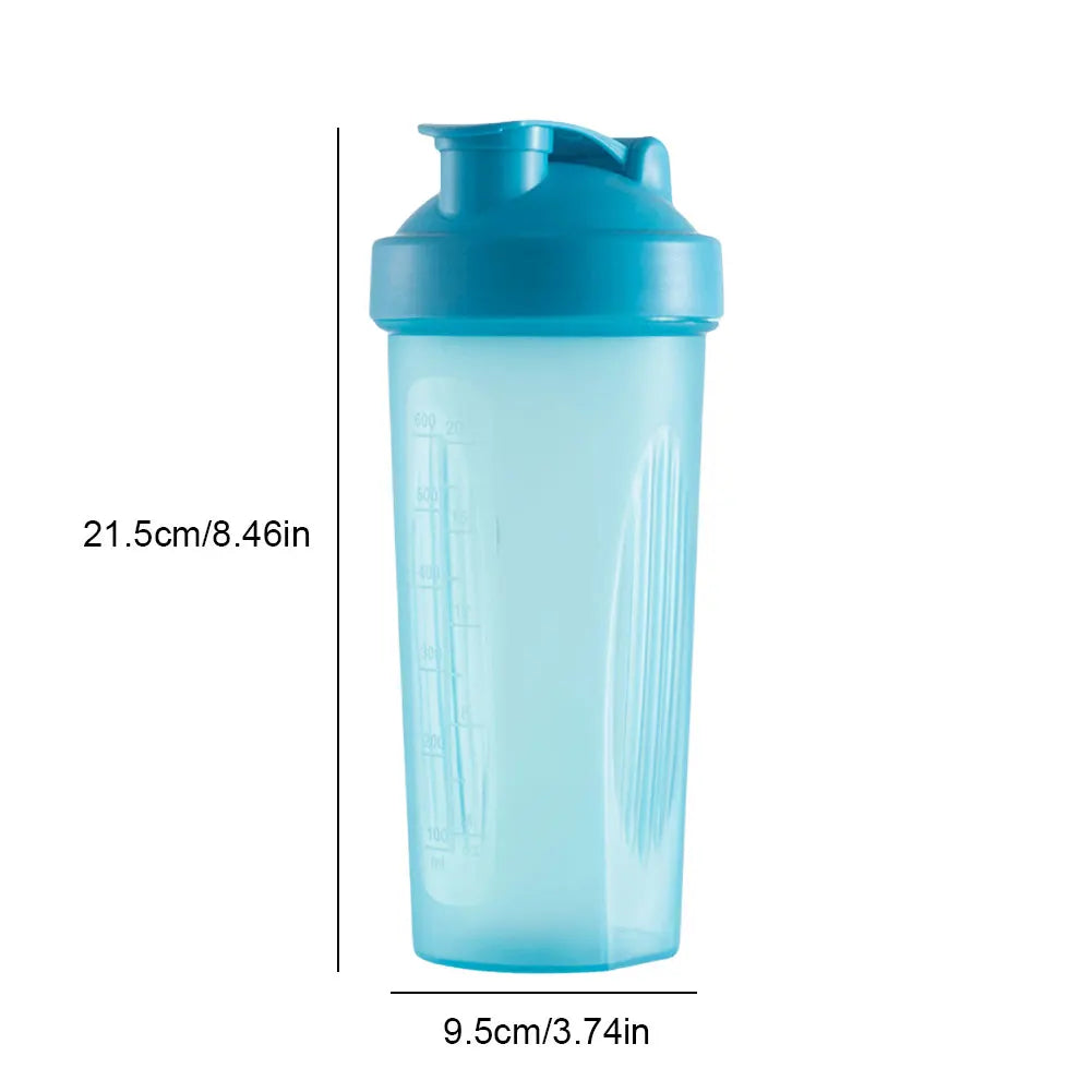 600ML Protein Shaker Bottle Gym Sport Water Bottle Shaker Cups Powdered Sport Protein Milk Shaker Mixer Cup Plastic Mixing Cup