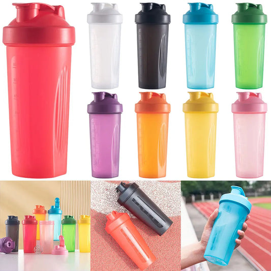 600ML Protein Shaker Bottle Gym Sport Water Bottle Shaker Cups Powdered Sport Protein Milk Shaker Mixer Cup Plastic Mixing Cup